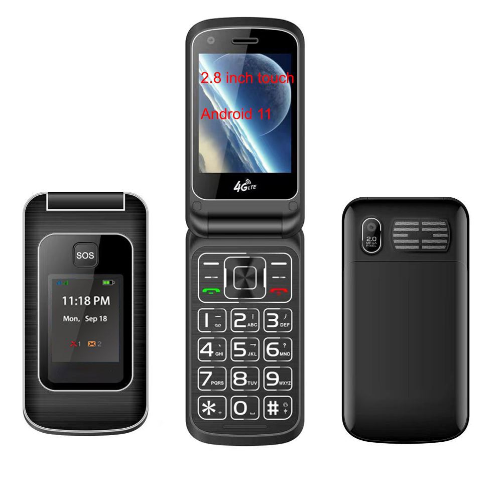 2.8 inch 4g flip phone android